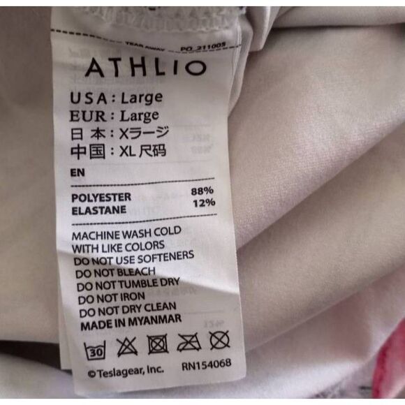 ATHLIO PINK & WHITE FLORAL ATHLETIC TOP SZ.L EUC. - Picture 6 of 6